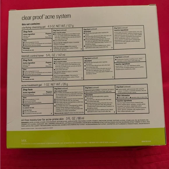 Mary Kay Clear Proof Acne System - Full Size Set New in Box - Picture 2 of 4